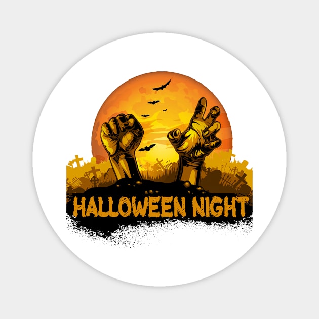 Halloween Night tee design birthday gift graphic Magnet by TeeSeller07